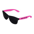 Black/Pink Retro 2 Tone Tinted Lens Sunglasses